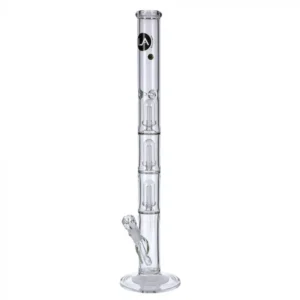 LA Pipes Straight Ice Bong with Triple Showerhead Percolator | 26 Inch