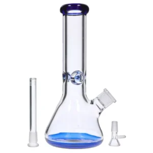 GC 9mm Big Base Beaker w/ Color Accents Water Pipe - 12 in
