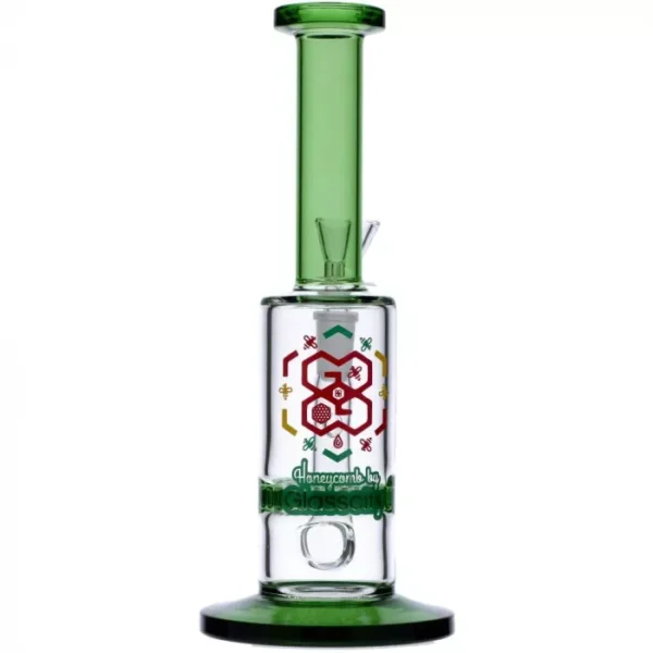Straight Tube Colored Glass Bong - Image 3