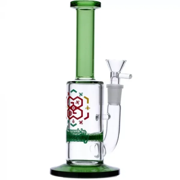 Straight Tube Colored Glass Bong - Image 2