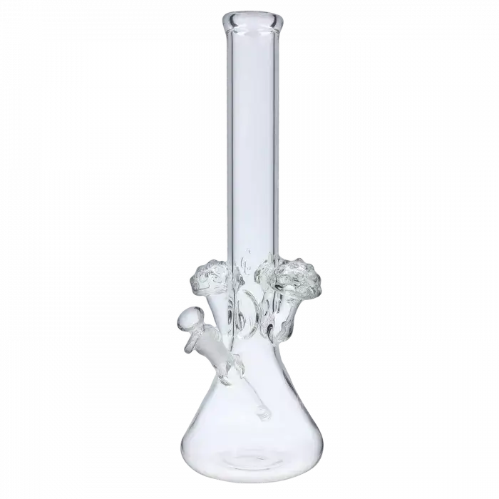 Beaker w/ Color Mouthpiece & Ice Pinch Water Pipe - 10 in.