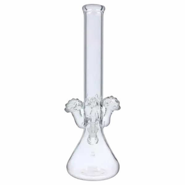 Beaker w/ Color Mouthpiece & Ice Pinch Water Pipe - 10 in. - Image 3