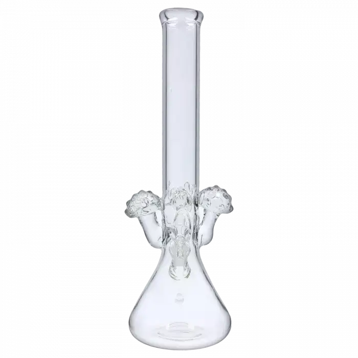 Beaker w/ Color Mouthpiece & Ice Pinch Water Pipe - 10 in. - Image 3