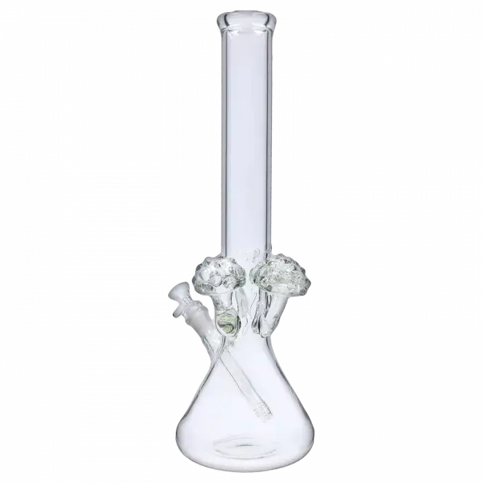 Beaker w/ Color Mouthpiece & Ice Pinch Water Pipe - 10 in. - Image 2